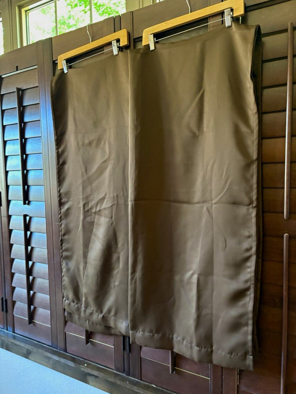 Eclipse Chocolate Brown Blackout Curtian 37 x 84 Polyester Rod Pocket-2 panels